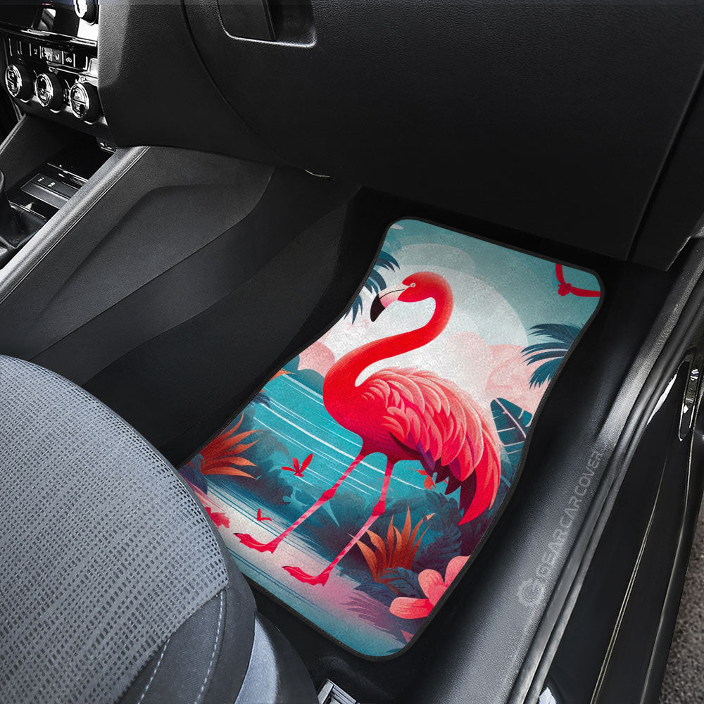 Flamingo Mixed Floral Car Floor Mats Custom Car Accessories - Gearcarcover - 3