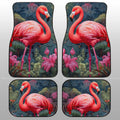 Flamingo Mixed Floral Car Floor Mats Custom Car Accessories - Gearcarcover - 1