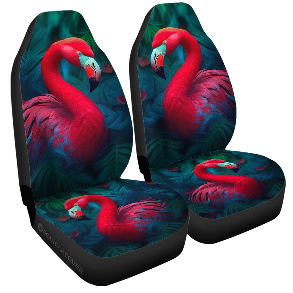 Flamingo Mixed Floral Car Seat Covers Custom Car Accessories - Gearcarcover - 3