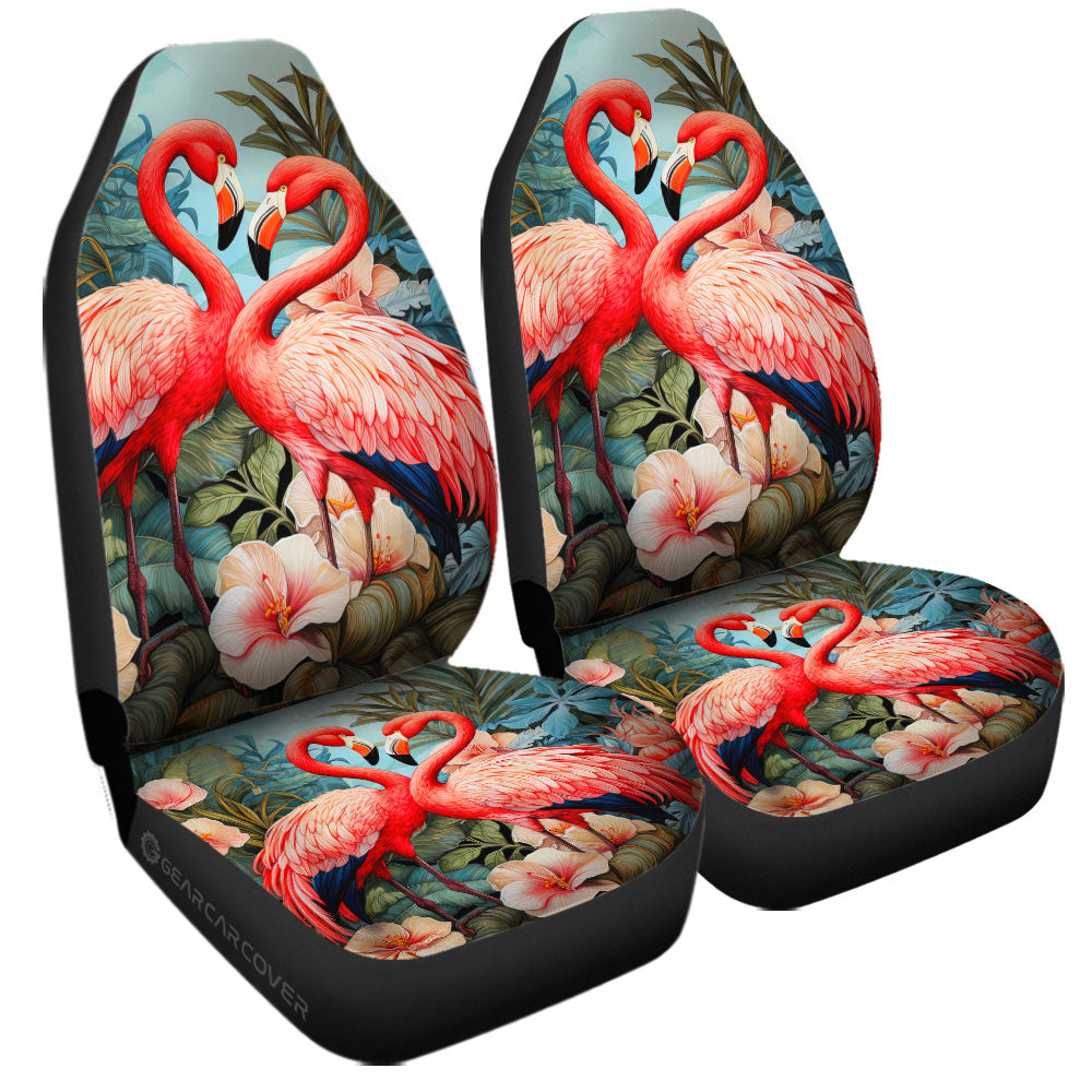 Flamingo Mixed Floral Car Seat Covers Custom Car Accessories - Gearcarcover - 3