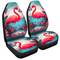Flamingo Mixed Floral Car Seat Covers Custom Car Accessories - Gearcarcover - 3