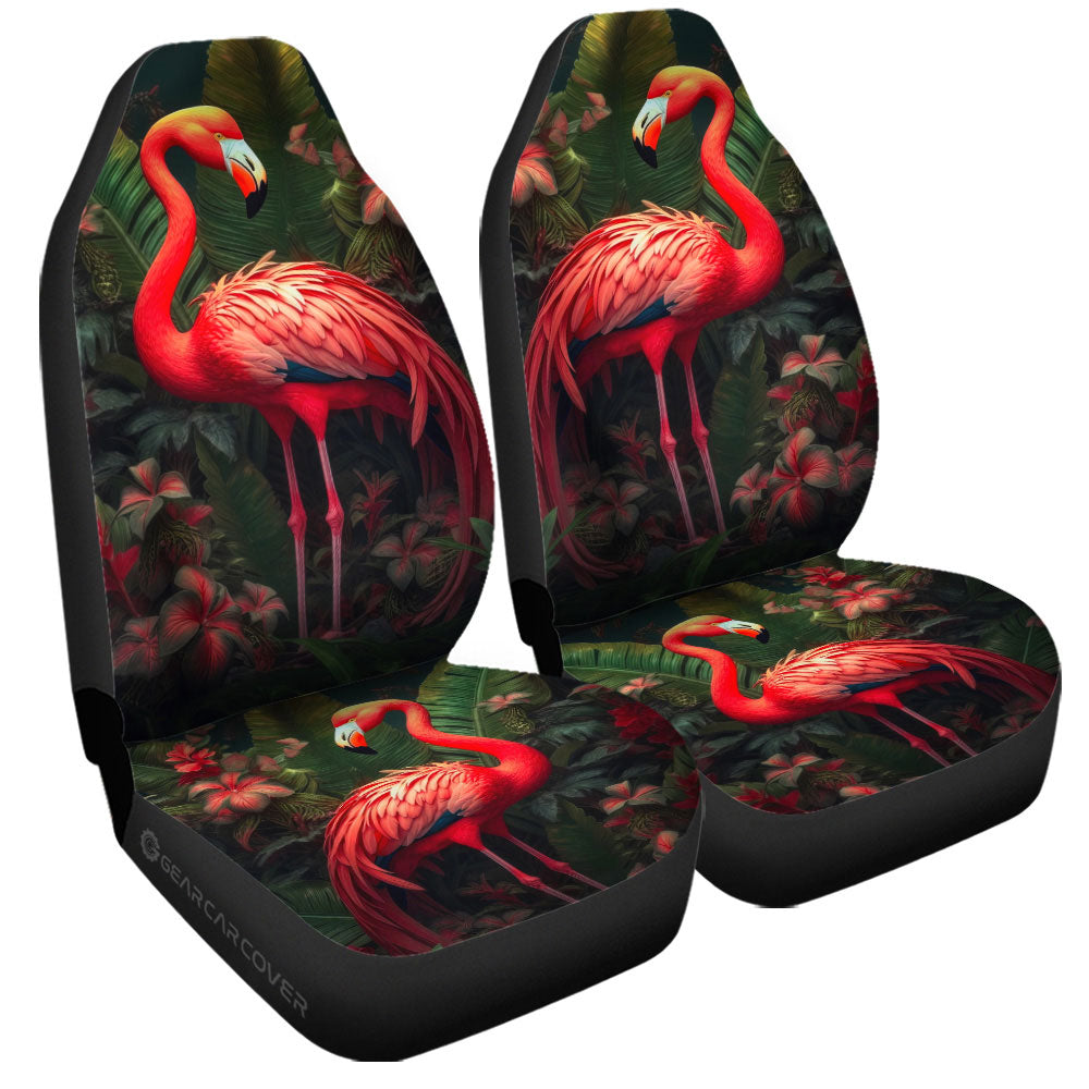 Flamingo Mixed Floral Car Seat Covers Custom Car Accessories - Gearcarcover - 3