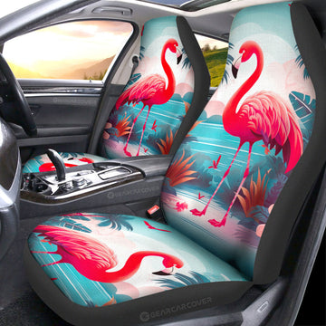 Flamingo Mixed Floral Car Seat Covers Custom Car Accessories - Gearcarcover - 1