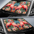 Flamingo Mixed Floral Car Sunshade Custom Car Accessories - Gearcarcover - 2
