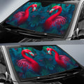 Flamingo Mixed Floral Car Sunshade Custom Car Accessories - Gearcarcover - 2