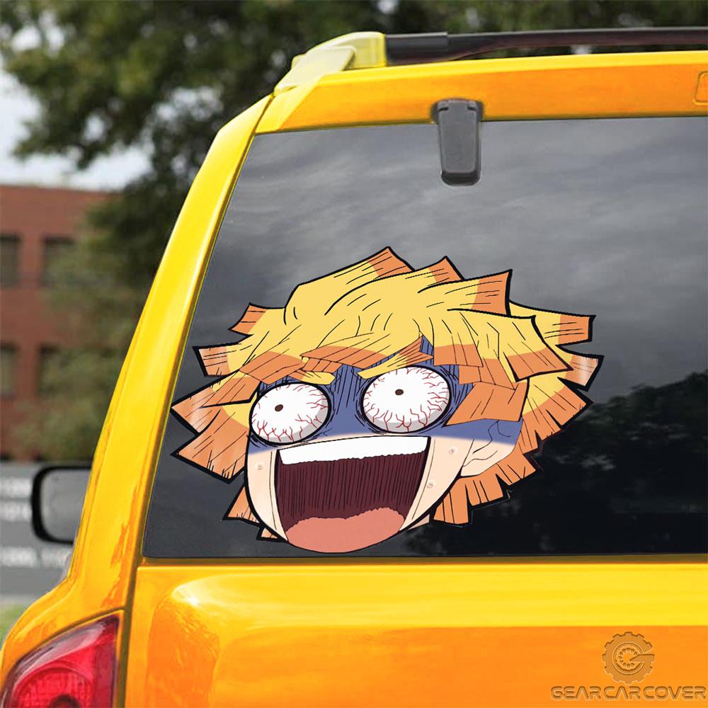 Funny Face Zenitsu Car Sticker Custom Car Accessories - Gearcarcover - 3