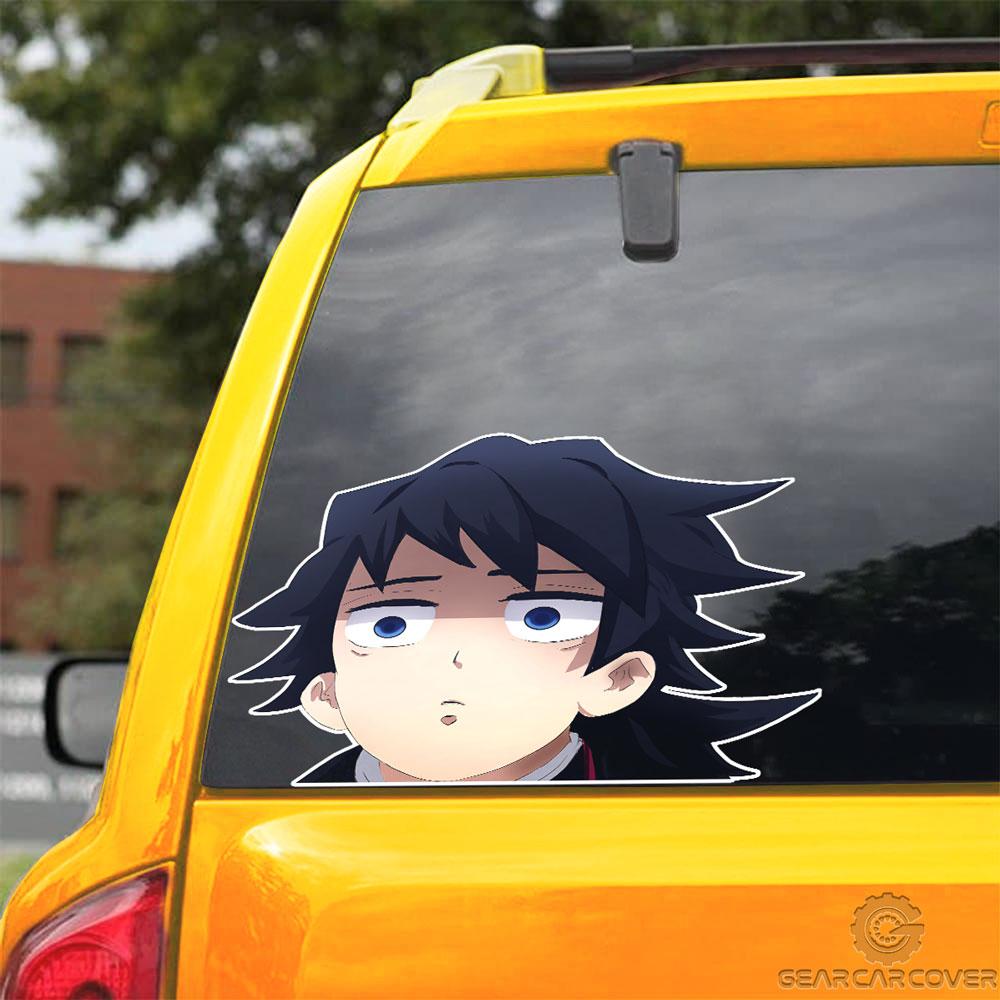 Funny Giyuu Face Car Sticker Custom Car Accessories - Gearcarcover - 3