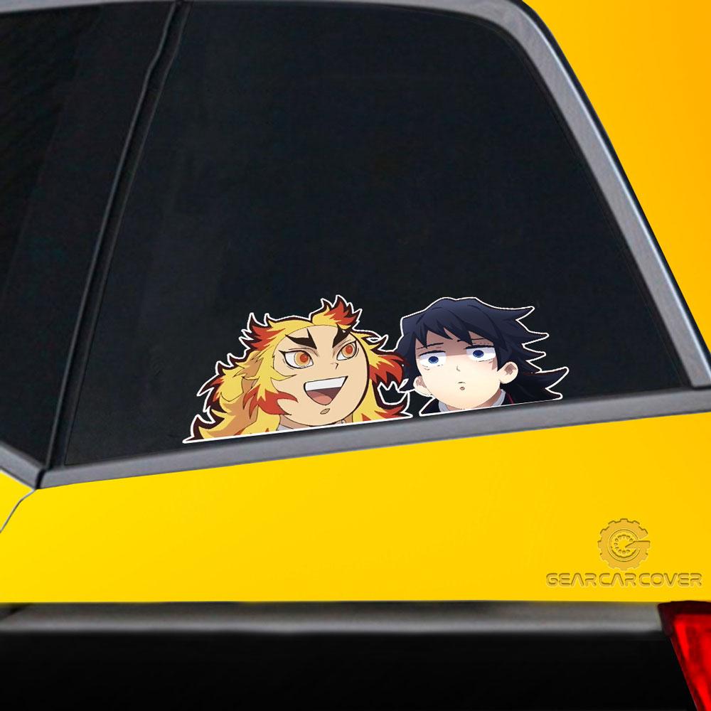 Funny Rengoku And Giyuu Car Sticker Custom Car Accessories - Gearcarcover - 2