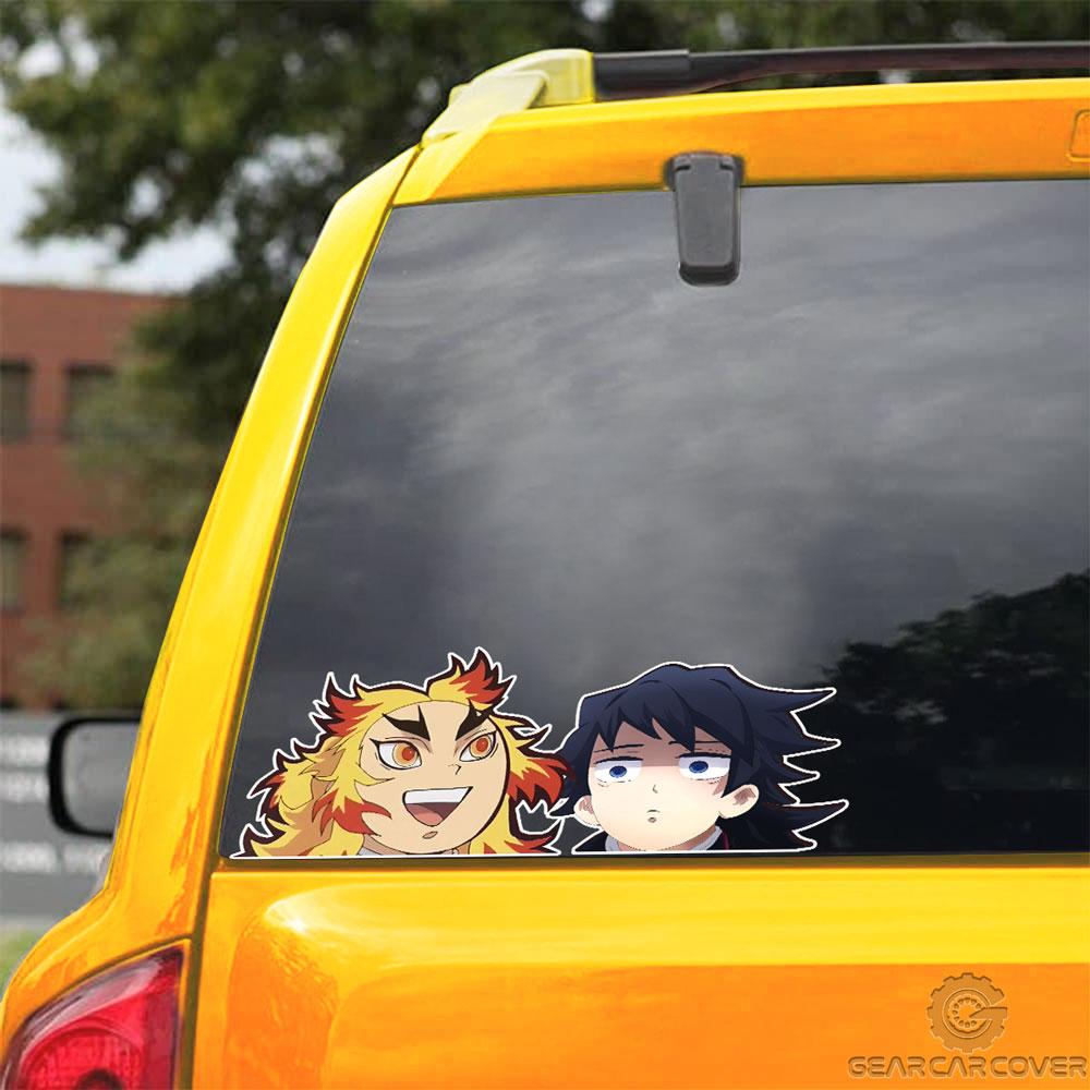Funny Rengoku And Giyuu Car Sticker Custom Car Accessories - Gearcarcover - 3