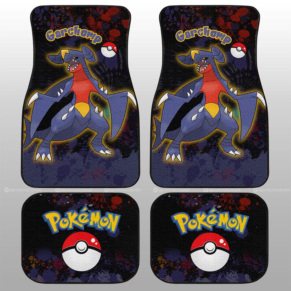 Garchomp Car Floor Mats Custom Tie Dye Style Anime Car Accessories - Gearcarcover - 2
