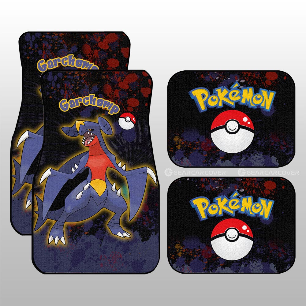 Garchomp Car Floor Mats Custom Tie Dye Style Anime Car Accessories - Gearcarcover - 1