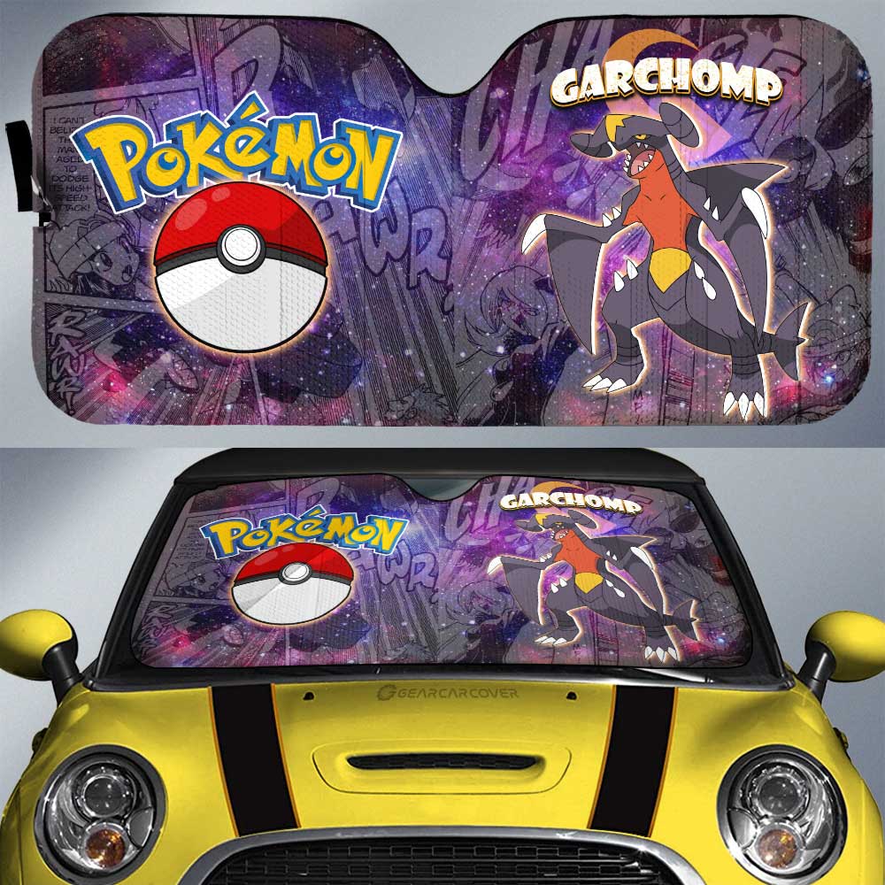 Garchomp Car Sunshade Custom Galaxy Manga Style - Gearcarcover - 1