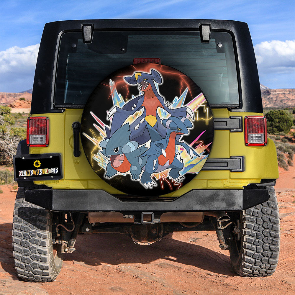 Garchomp Evolution Spare Tire Cover Custom Anime - Gearcarcover - 2
