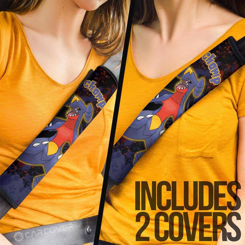 Garchomp Seat Belt Covers Custom Tie Dye Style Anime Car Accessories - Gearcarcover - 3