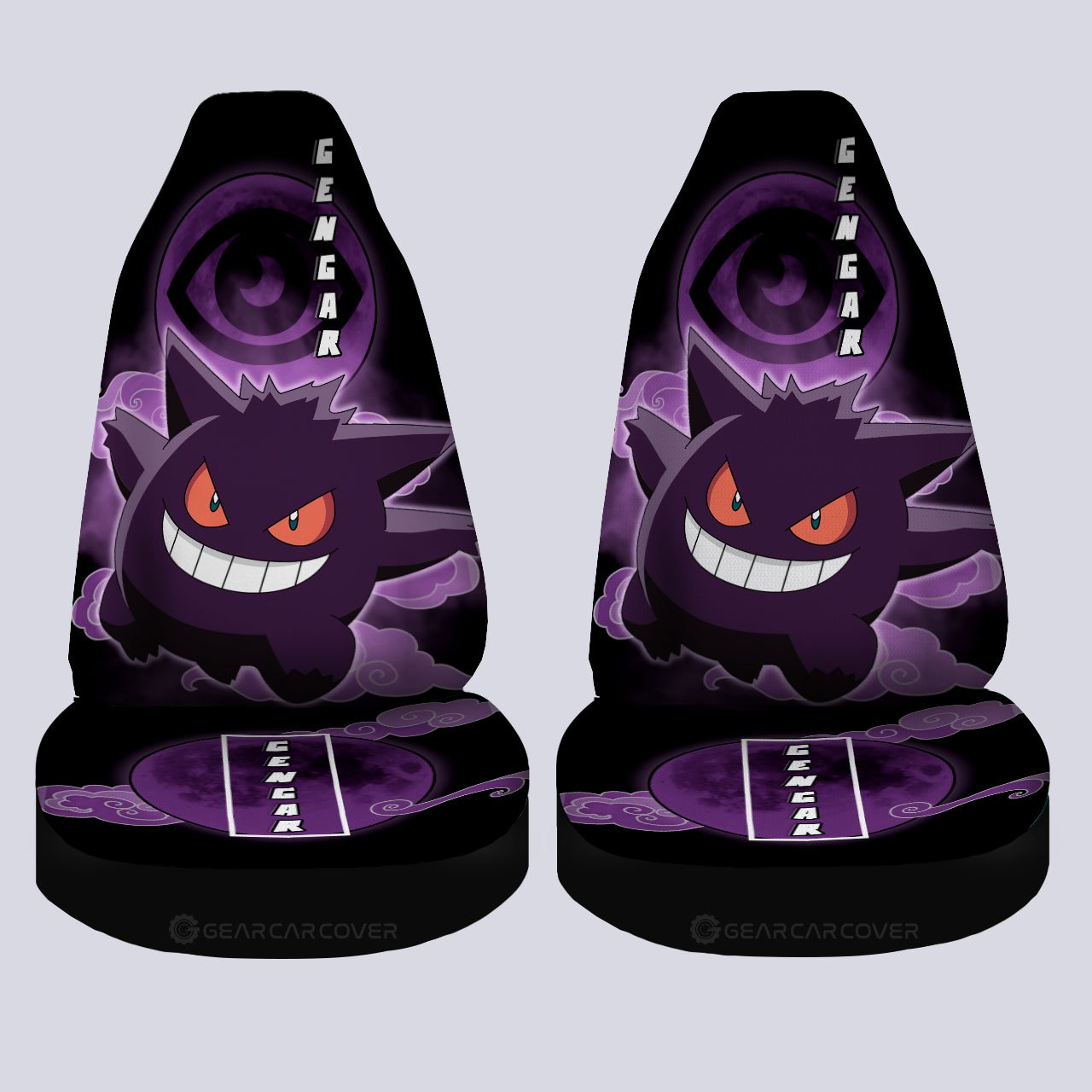 Gengar Car Seat Covers Custom Anime Car Accessories For Anime Fans - Gearcarcover - 4