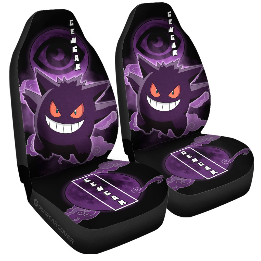 Gengar Car Seat Covers Custom Anime Car Accessories For Anime Fans - Gearcarcover - 3