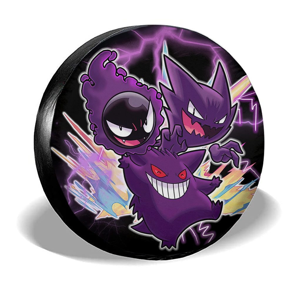 Gengar Evolution Spare Tire Cover Custom Anime - Gearcarcover - 3