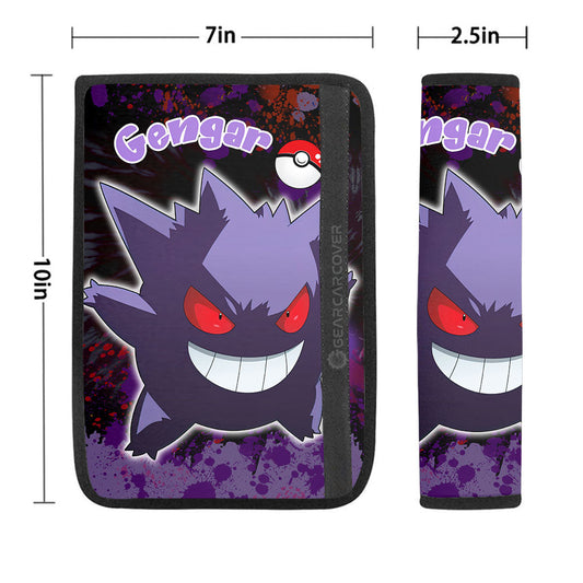 Gengar Seat Belt Covers Custom Tie Dye Style Anime Car Accessories - Gearcarcover - 1