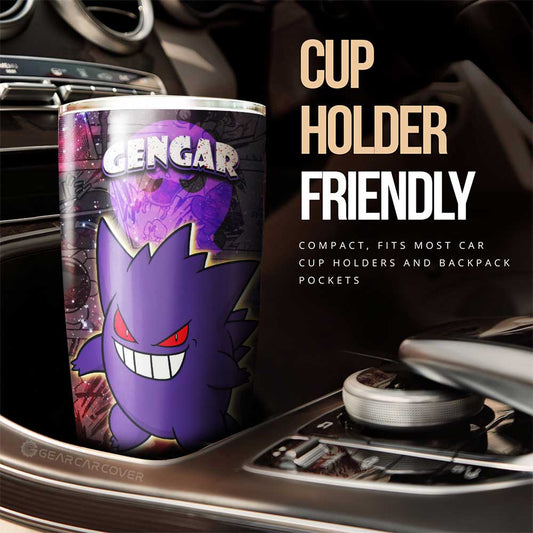 Gengar Tumbler Cup Custom Anime Galaxy Manga Style - Gearcarcover - 2