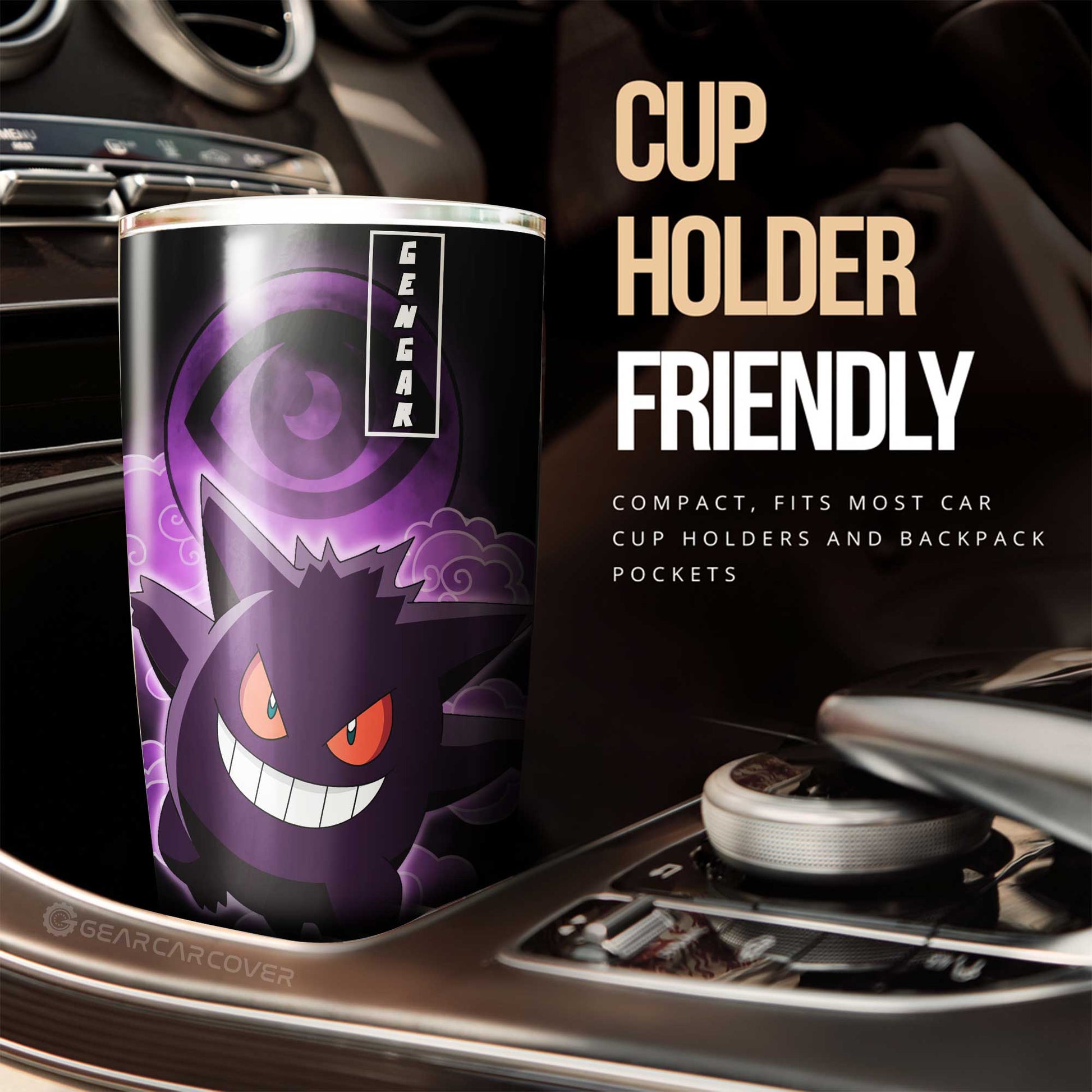 Gengar Tumbler Cup Custom Anime - Gearcarcover - 2