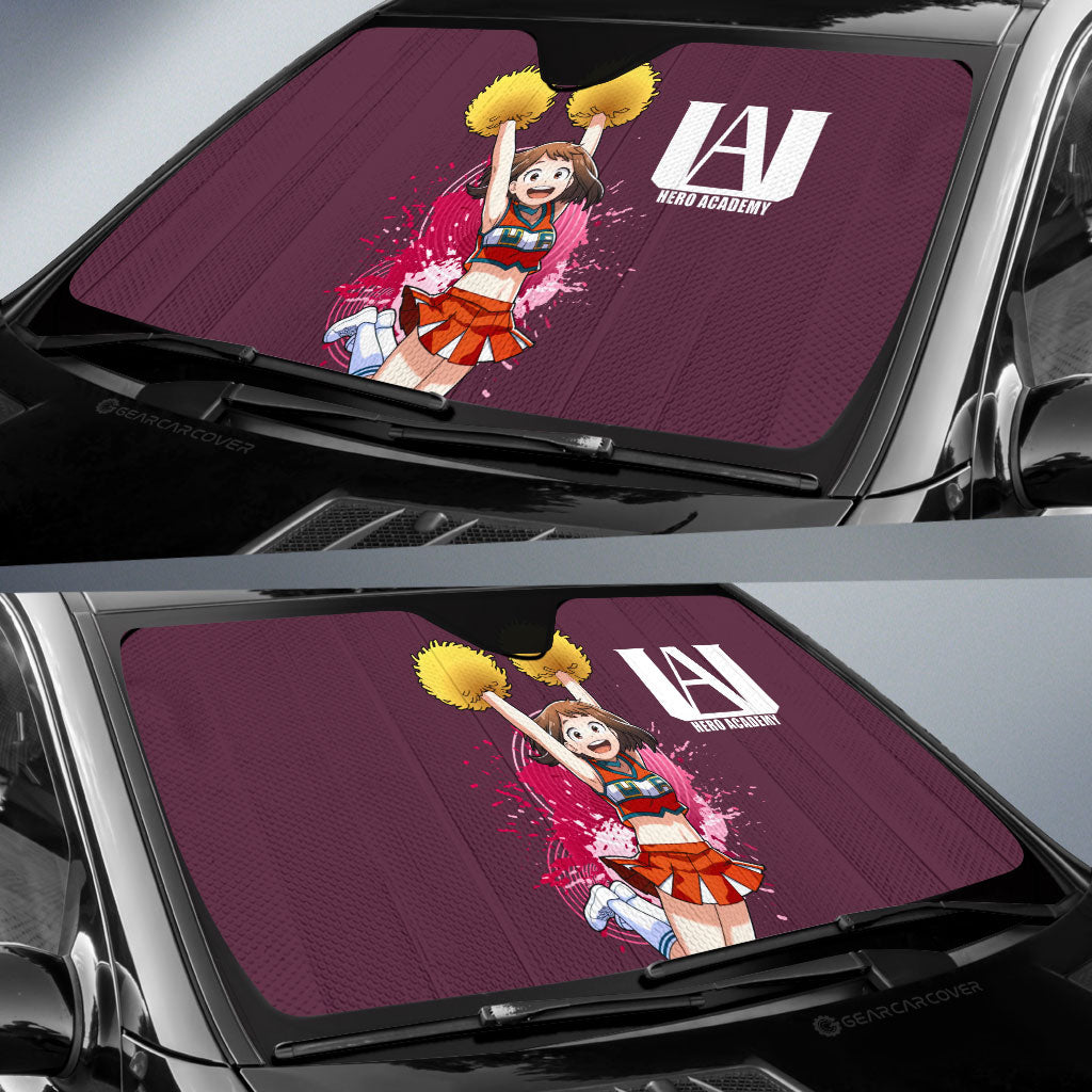 Girl Ochaco Uraraka Car Sunshade Custom Car Accessories - Gearcarcover - 2