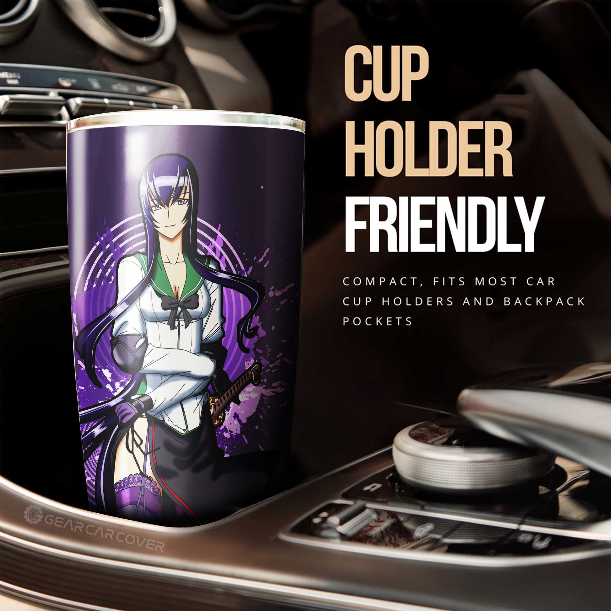 Girl Saeko Busujima Tumbler Cup Custom High School Of The Dead Car Accessories - Gearcarcover - 2