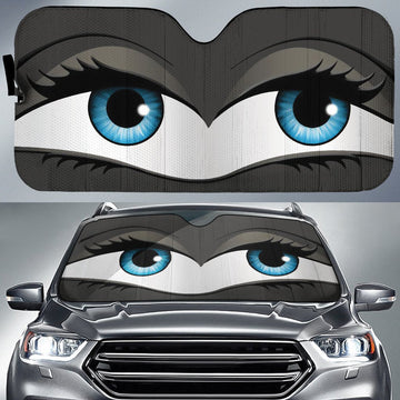 Glam Car Eyes Sun Shade Custom Gray Car Accessories - Gearcarcover - 1