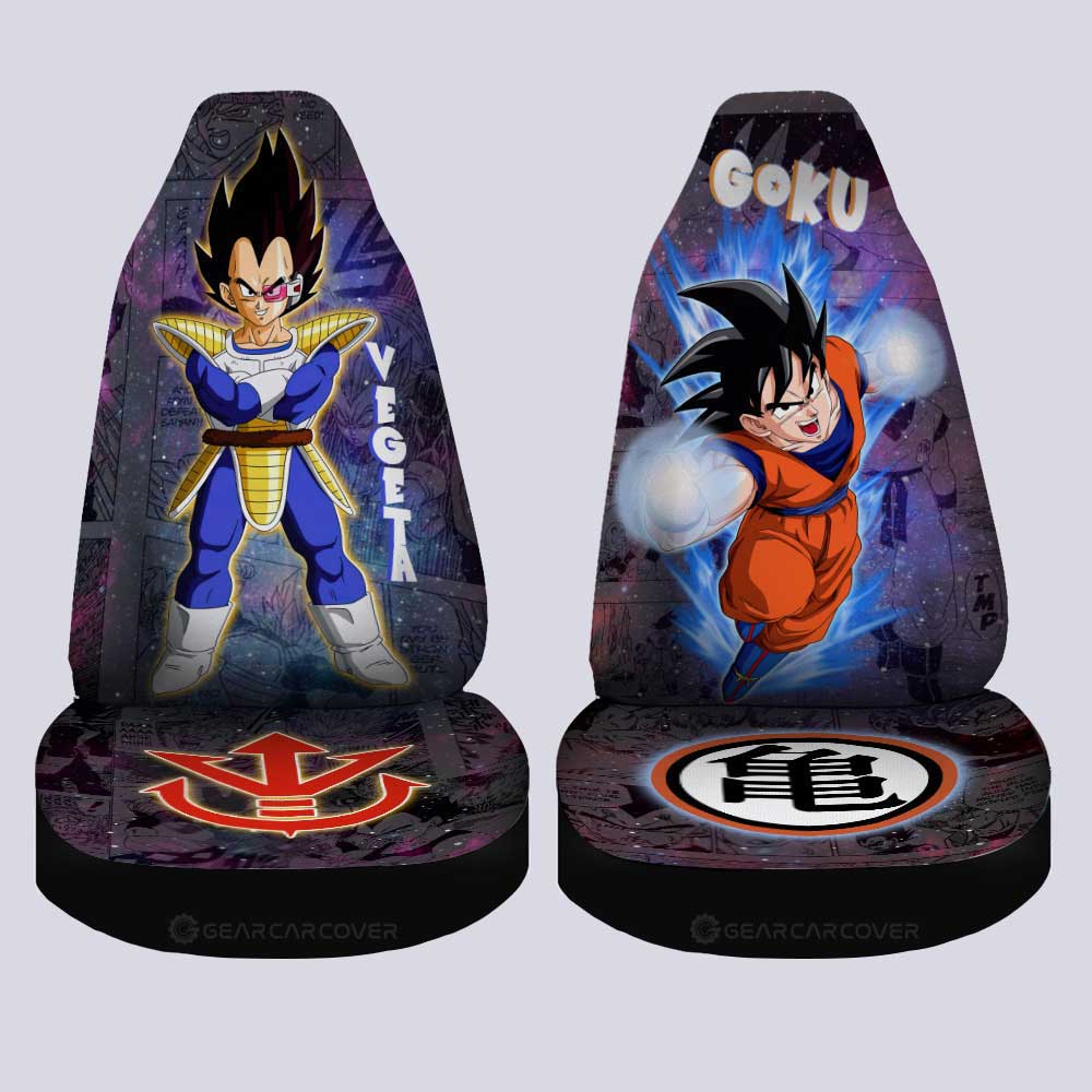 Goku And Vegeta Car Seat Covers Custom Galaxy Style Car Accessories - Gearcarcover - 4