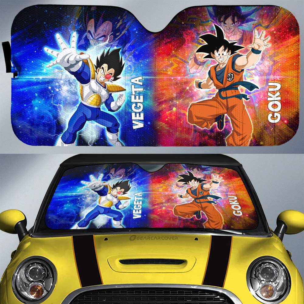 Goku And Vegeta Car Sunshade Custom Car Accessories - Gearcarcover - 1
