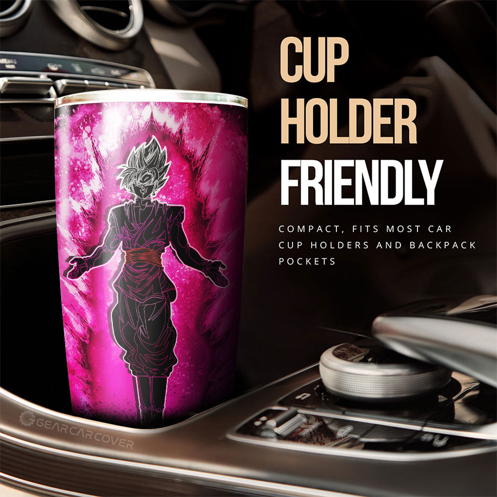 Goku Black Rose Tumbler Cup Custom Anime Car Accessories - Gearcarcover - 3