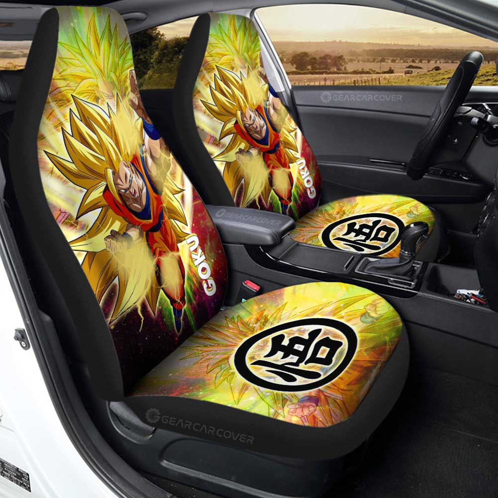 Goku SSJ Car Seat Covers Custom Car Accessories - Gearcarcover - 2
