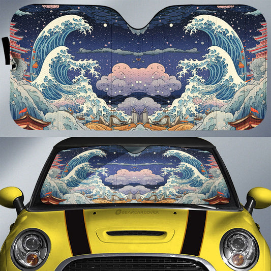 Great Wave Kanagawa Car Sunshade Custom Car Accessories - Gearcarcover - 1