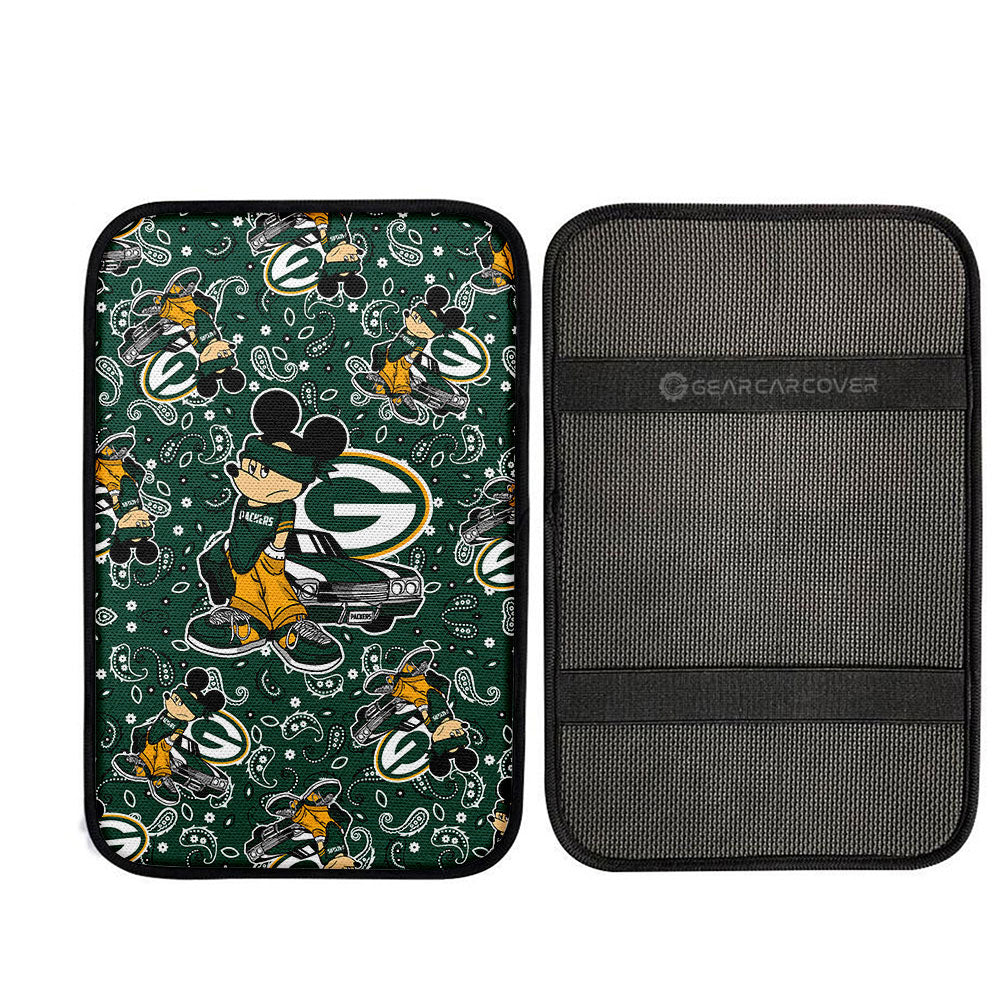 Green Bay Packers Car Center Console Cover Cartoon Theme Collection - Gearcarcover - 2