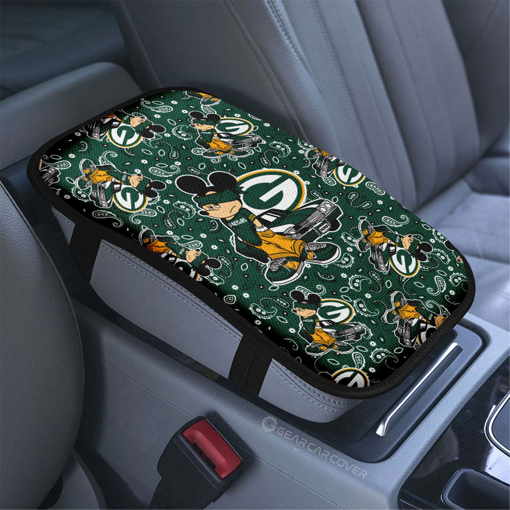 Green Bay Packers Car Center Console Cover Cartoon Theme Collection - Gearcarcover - 3