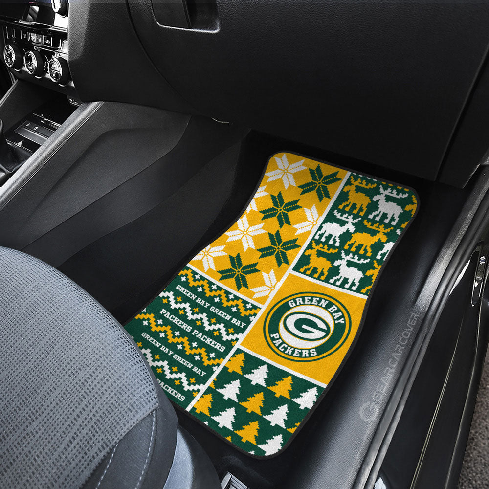 Green Bay Packers Car Floor Mats Custom Ugly Style Car Accessories - Gearcarcover - 3