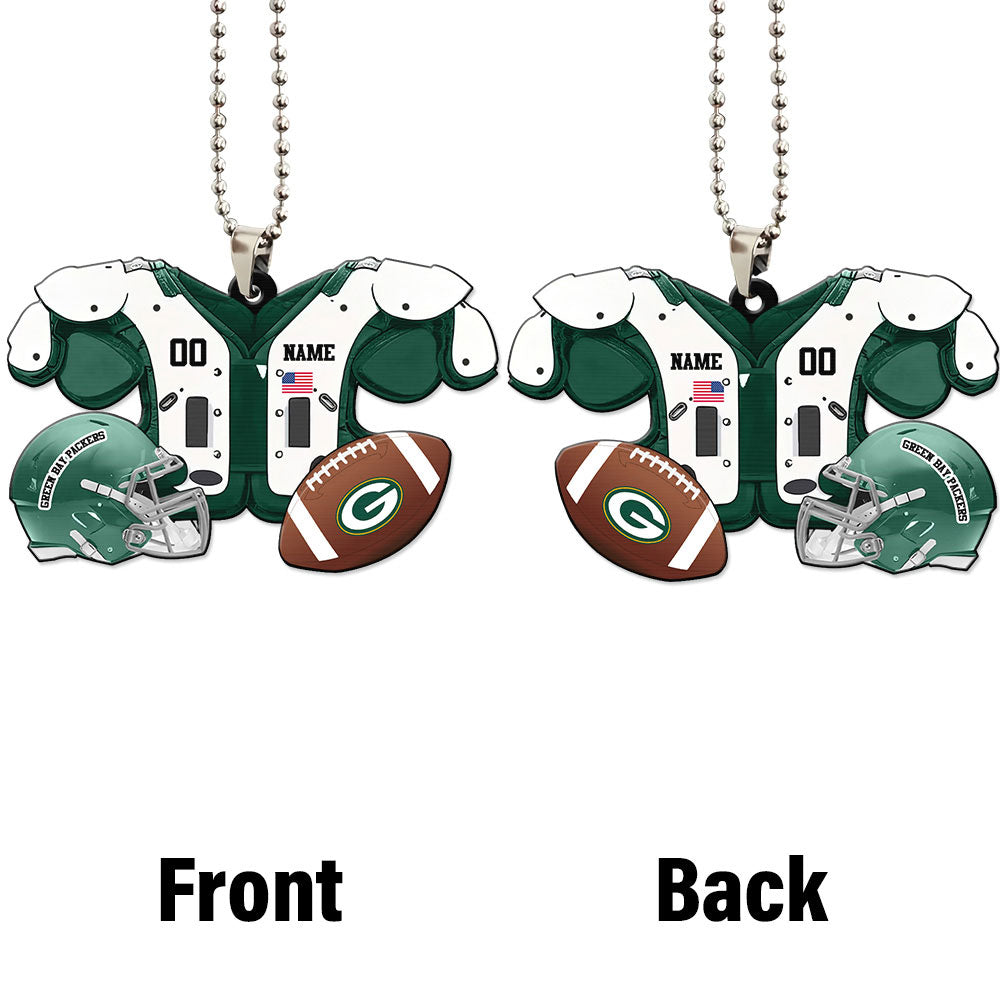 Green Bay Packers Ornament Personalized Uniforms Collection - Gearcarcover - 4