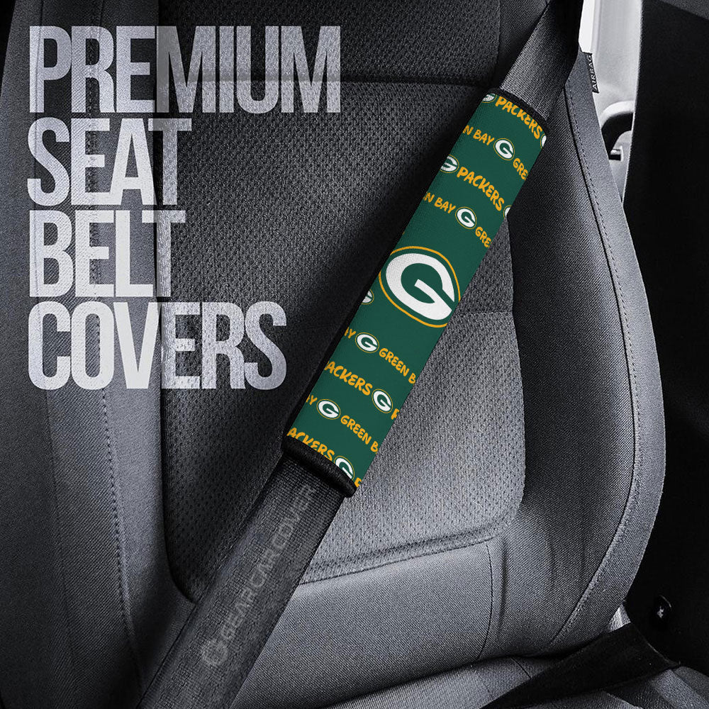 Green Bay Packers Seat Belt Covers Sporty Team Collection - Gearcarcover - 3