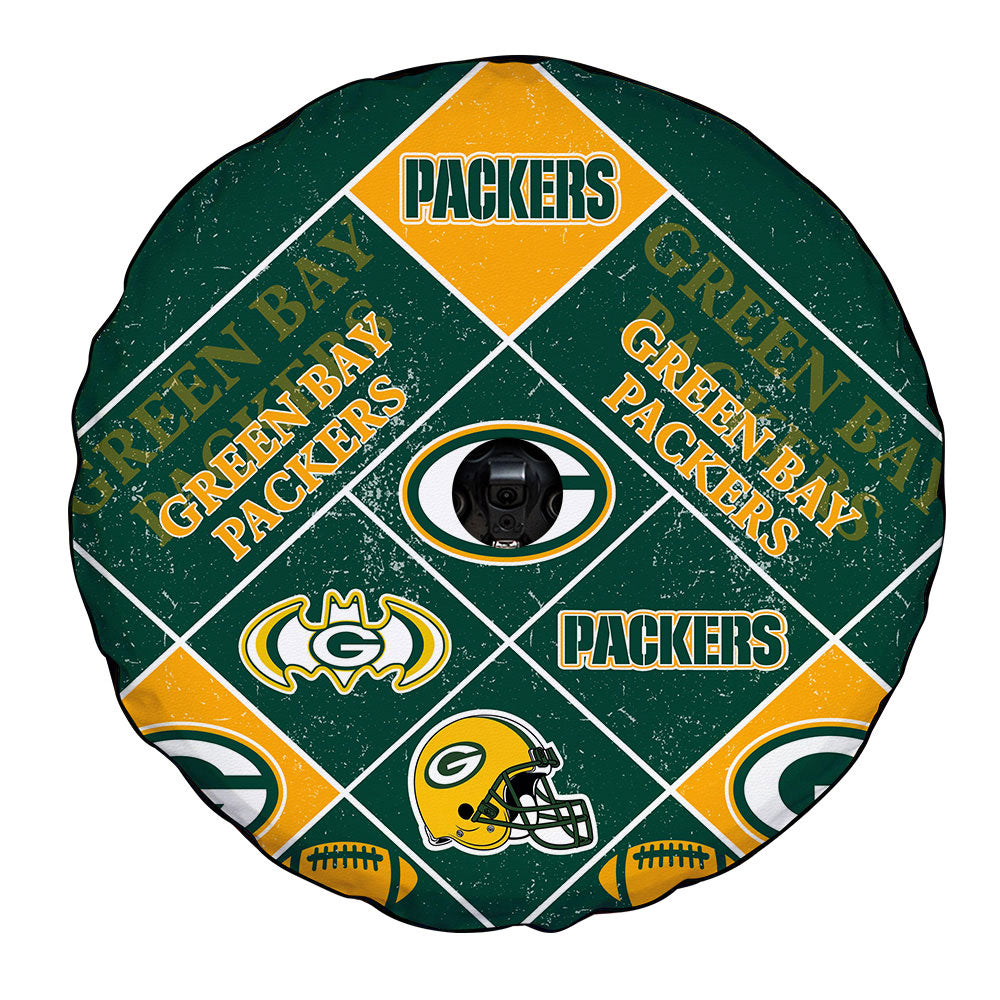 Green Bay Packers Spare Tire Covers Camera Hole Sporty Team Collection - Gearcarcover - 4