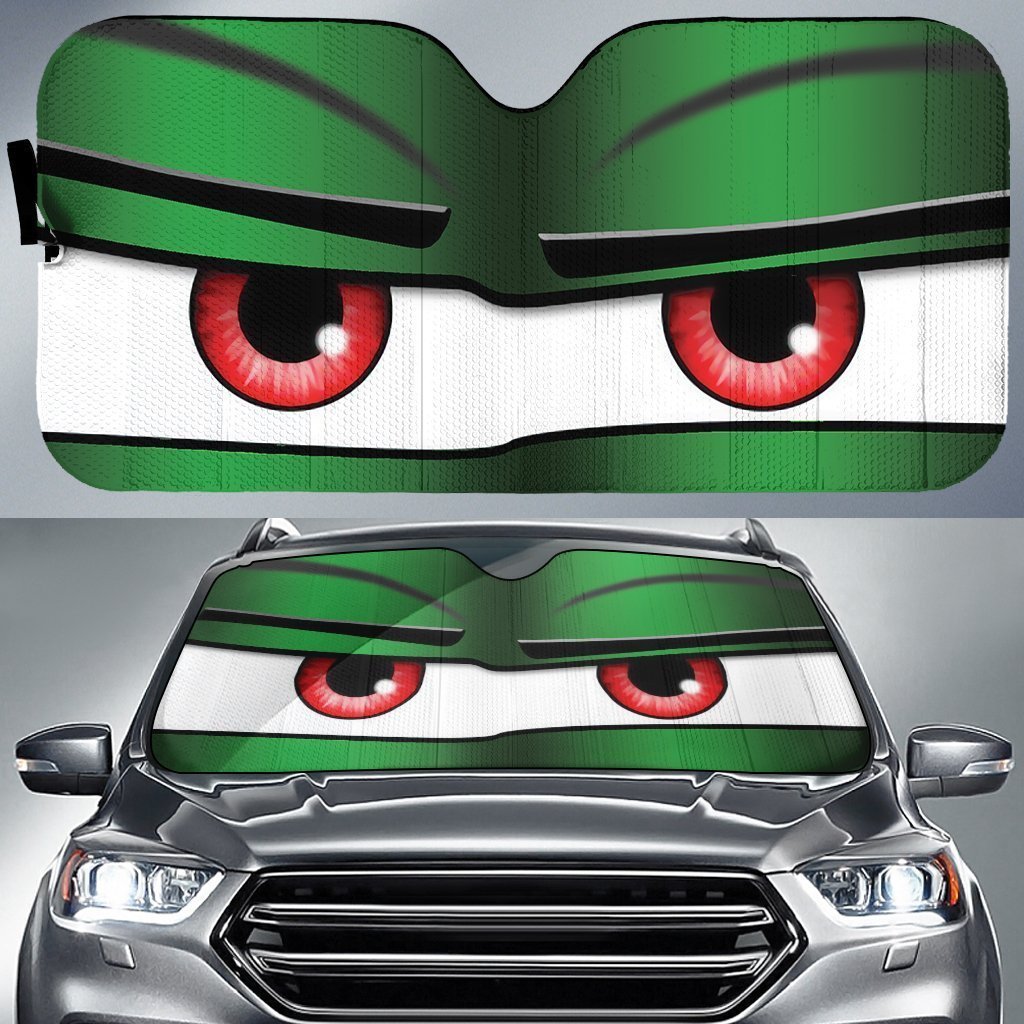 Green Suspicious Car Eyes Sun Shade Custom Car Accessories
