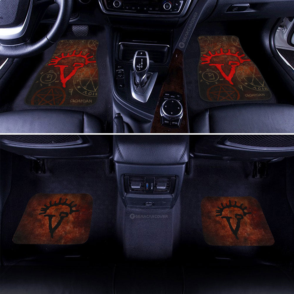 Horn of Gabriel Sigil Car Floor Mats Custom Supernatural Car Accessories - Gearcarcover - 2