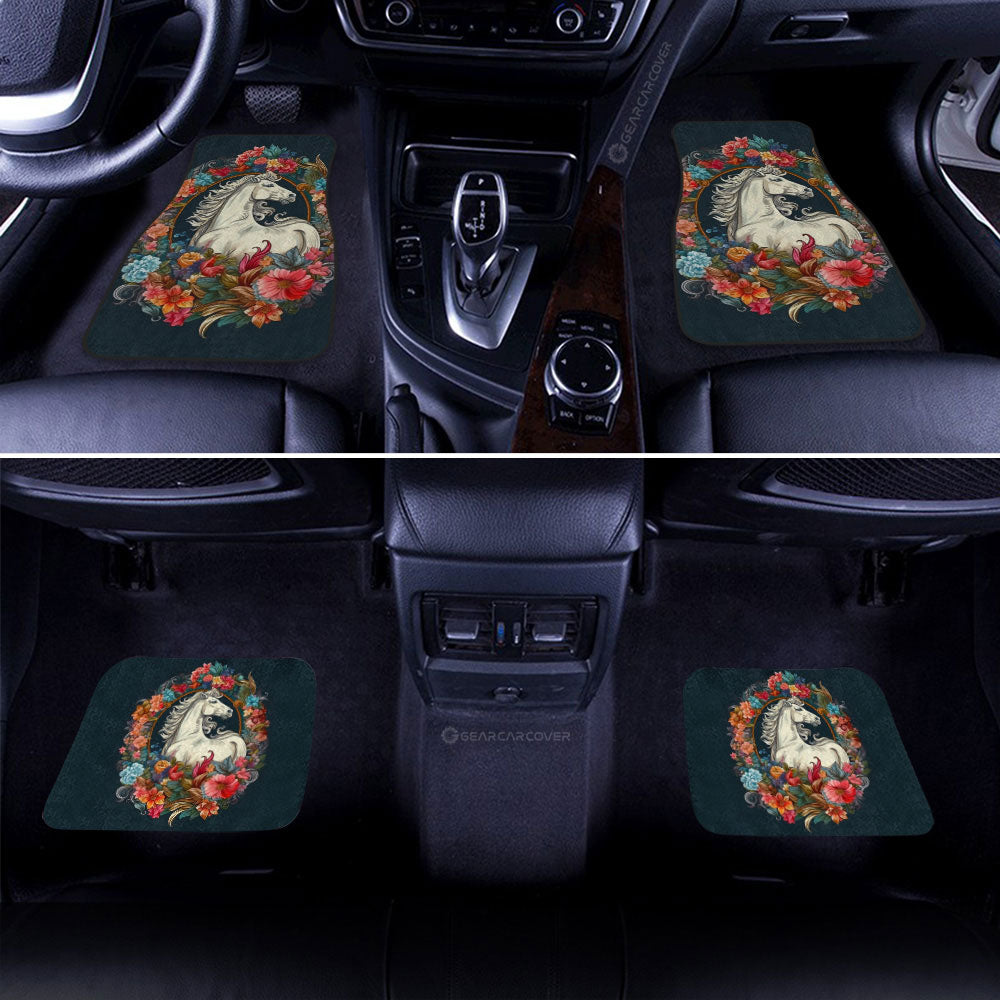 Horse Floral Car Floor Mats Custom Car Accessories - Gearcarcover - 2