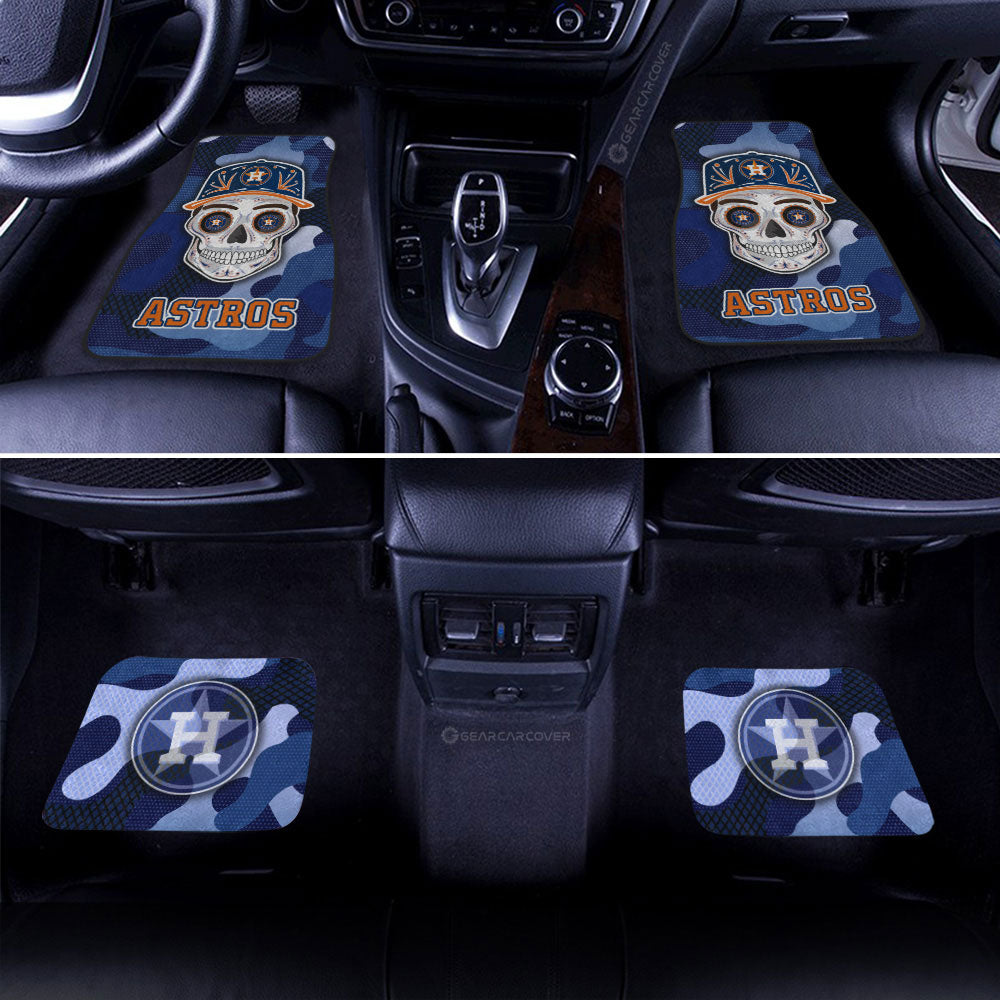 Houston Astros Car Floor Mats Skull Theme Collection - Gearcarcover - 2