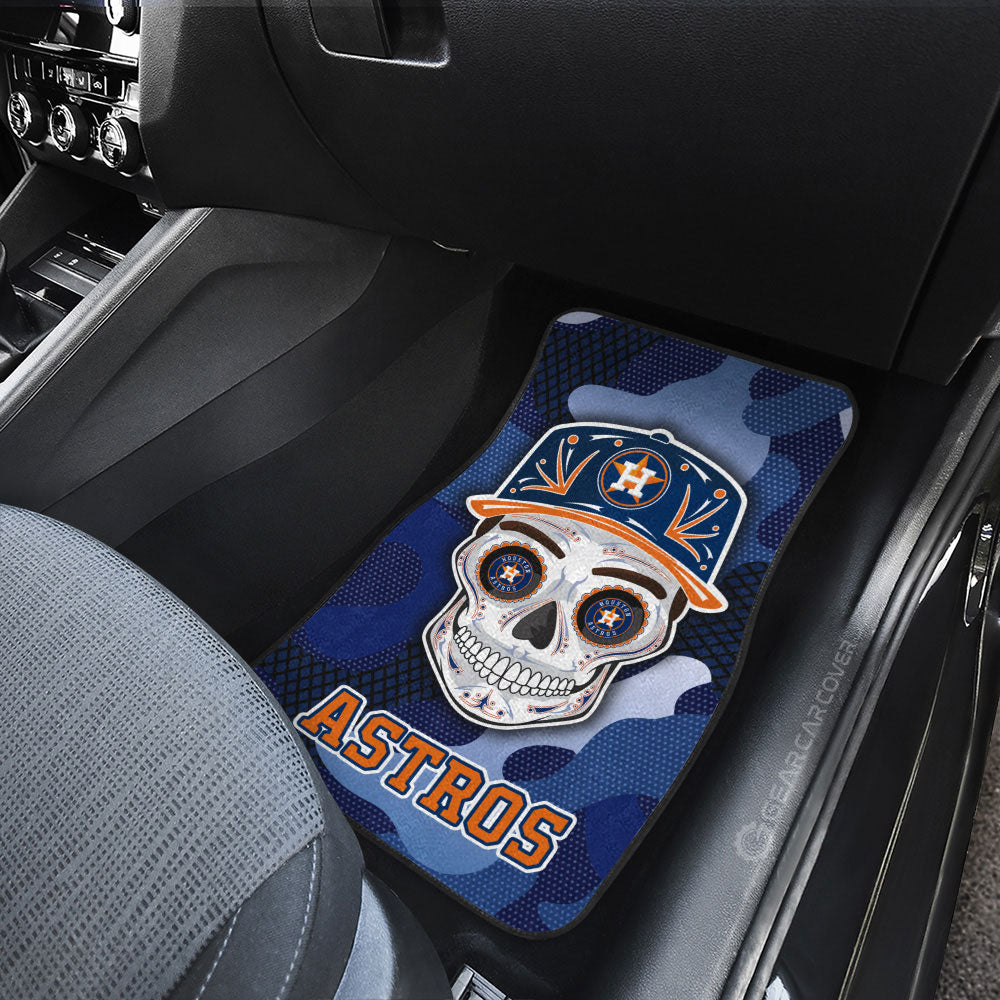 Houston Astros Car Floor Mats Skull Theme Collection - Gearcarcover - 3