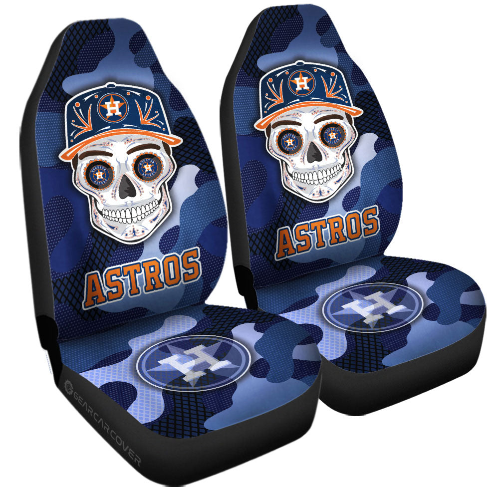 Houston Astros Car Seat Covers Skull Theme Collection - Gearcarcover - 3