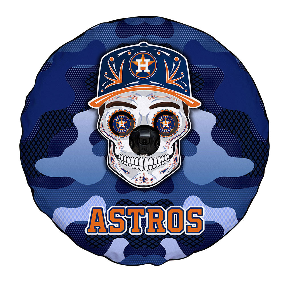 Houston Astros Spare Tire Covers Camera Hole Skull Theme Collection - Gearcarcover - 4