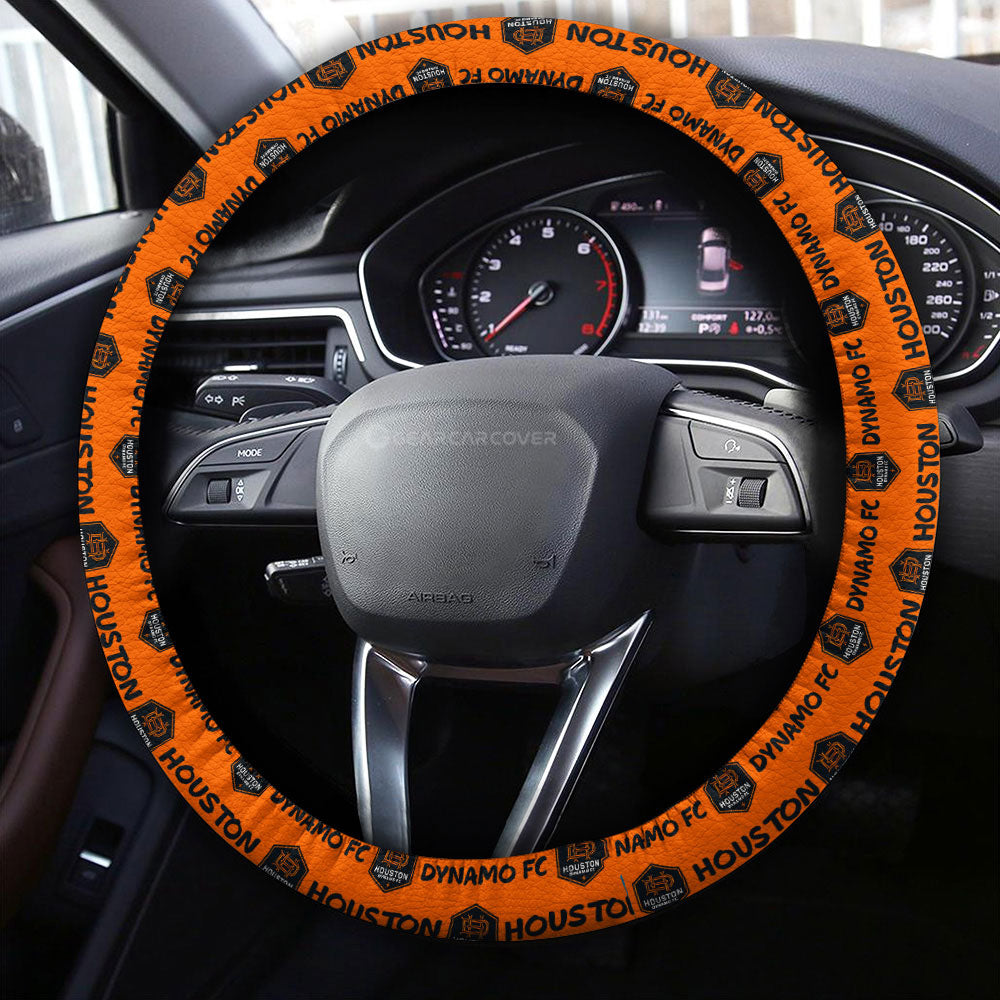 Houston Dynamo FC Steering Wheel Cover Sporty Team Collection - Gearcarcover - 4