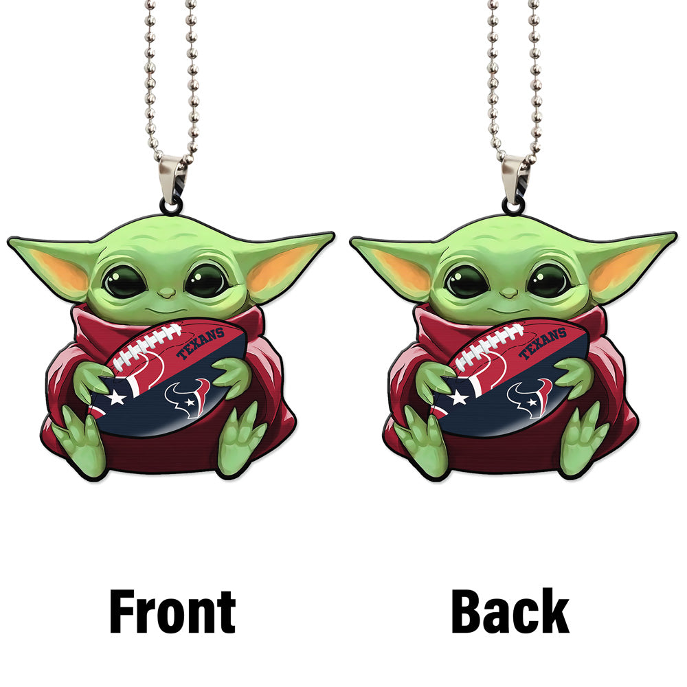 Houston Texans Ornament Baby Yoda Car Accessories - Gearcarcover - 4