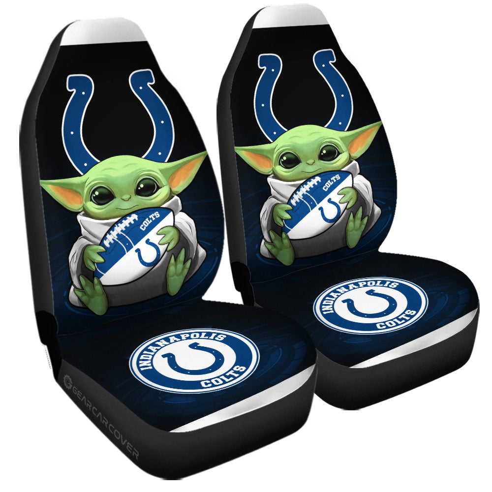 Indianapolis Colts Car Seat Covers Baby Yoda Car Accessories For Fan - Gearcarcover - 3