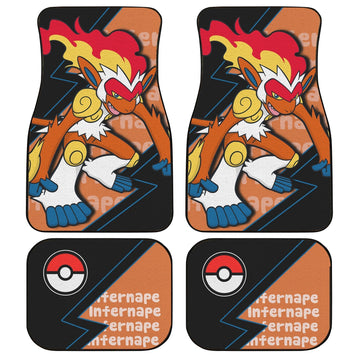Infernape Car Floor Mats Custom Anime Car Interior Accessories - Gearcarcover - 1