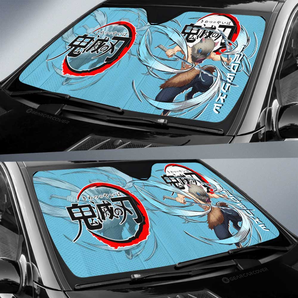 Inosuke Hashibira Car Sunshade Custom Demon Slayer Anime Car Accessories - Gearcarcover - 2